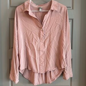 Target Brand Pink Button-Up Shirt
